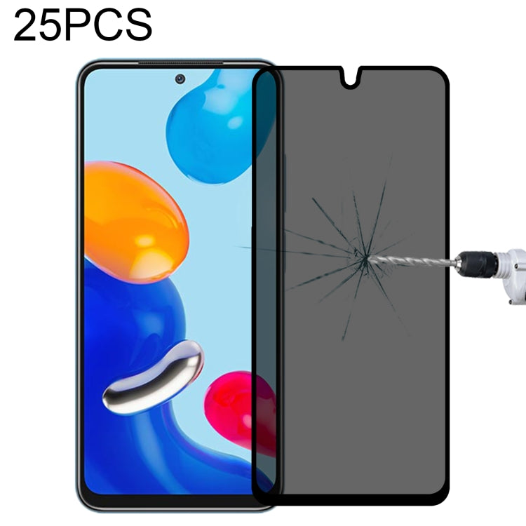 25 PCS Full Cover Anti-peeping Tempered Glass Film For Samsung Galaxy A12