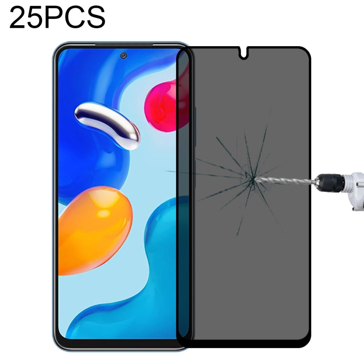 25 PCS Full Cover Anti-peeping Tempered Glass Film For Samsung Galaxy A12