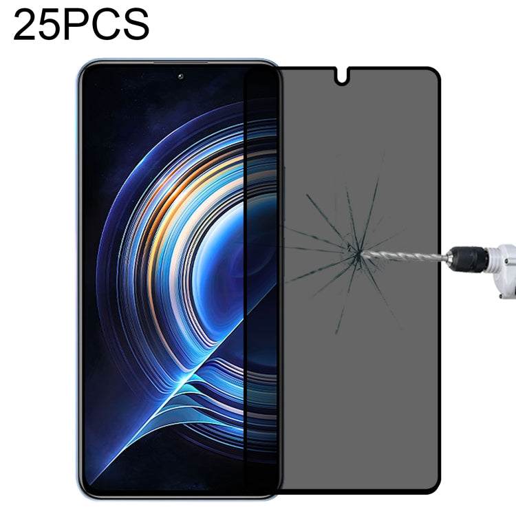 25 PCS Full Cover Anti-peeping Tempered Glass Film For Samsung Galaxy A12