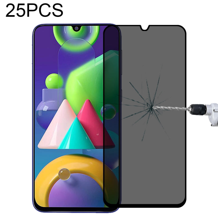 25 PCS Full Cover Anti-peeping Tempered Glass Film For Samsung Galaxy A12