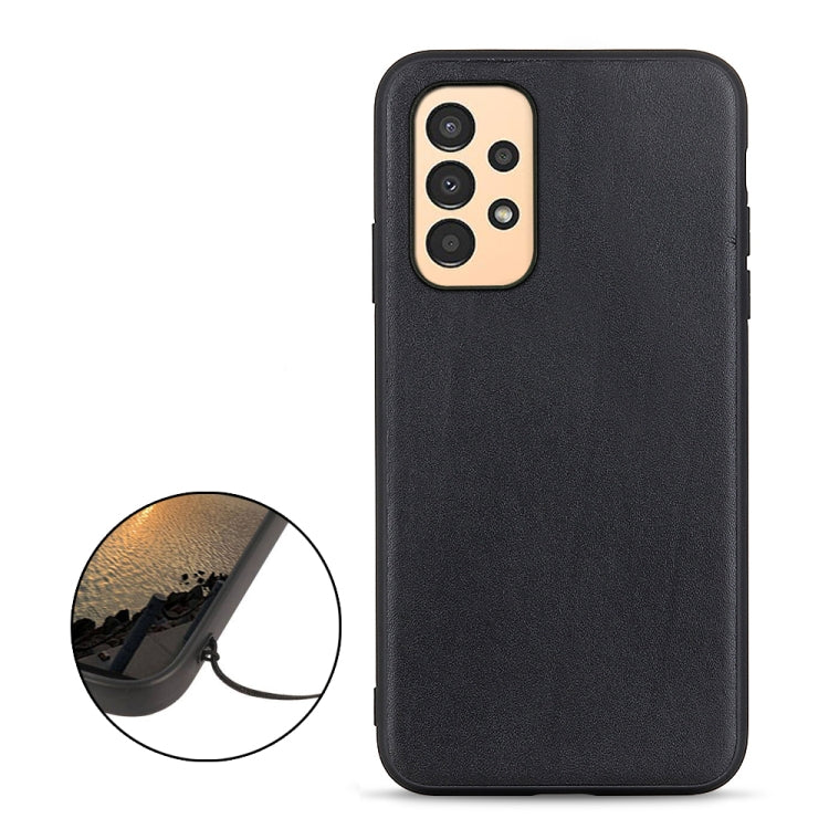 Sheep Texture Genuine Leather Shockproof Phone Case, For Samsung Galaxy A13 4G, For Samsung Galaxy M23 / F23 5G