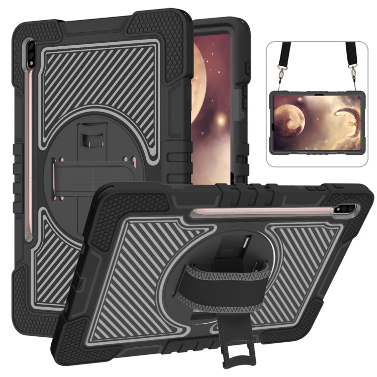 360 Degree Rotation Contrast Color Silicone + PC Tablet Case, For Samsung Galaxy Tab A7 Lite