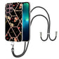 Splicing Marble Flower Pattern TPU Phone Case with Lanyard