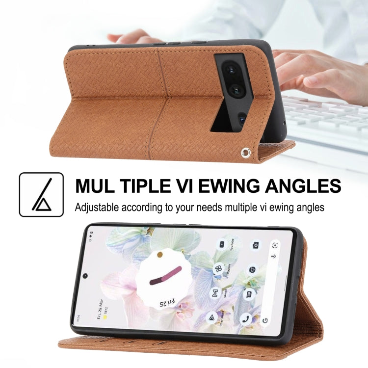 Woven Texture Stitching Magnetic PU Leather Phone Case, For Google Pixel 7, For Nokia G21 / G11, For Google Pixel 7 Pro, For Kyocera Android One S9 / Digno Sanga Edition, For Samsung Galaxy M23 / F23 5G Japanese Version, For OPPO Realme C31 4G Global��...