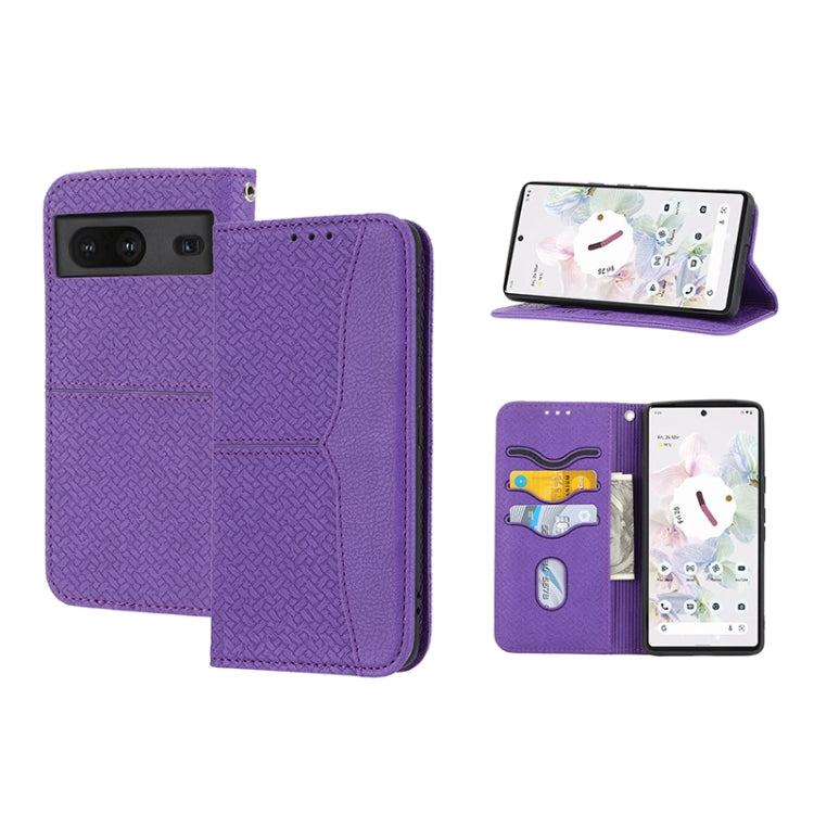Woven Texture Stitching Magnetic PU Leather Phone Case, For Google Pixel 7, For Nokia G21 / G11, For Google Pixel 7 Pro, For Kyocera Android One S9 / Digno Sanga Edition, For Samsung Galaxy M23 / F23 5G Japanese Version, For OPPO Realme C31 4G Global��...