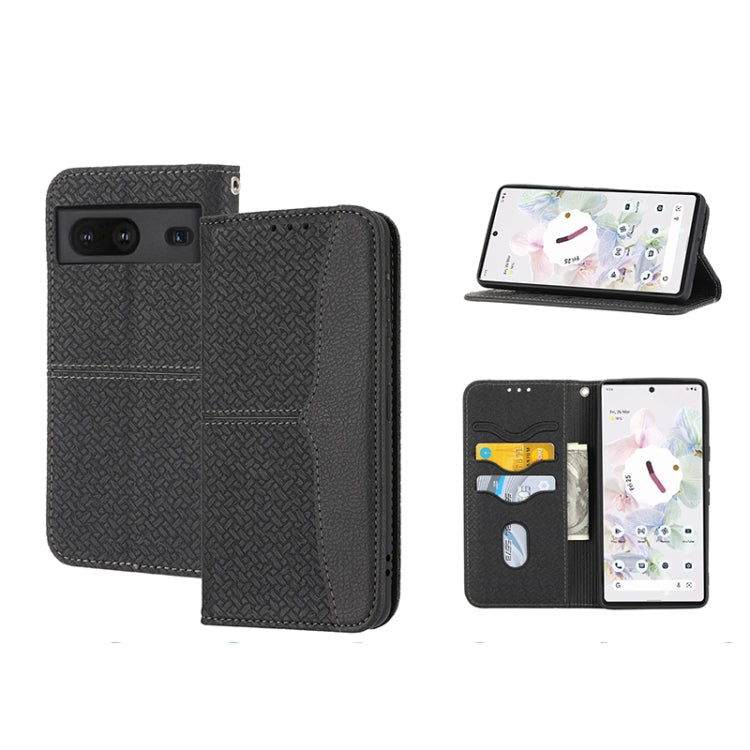 Woven Texture Stitching Magnetic PU Leather Phone Case, For Google Pixel 7, For Nokia G21 / G11, For Google Pixel 7 Pro, For Kyocera Android One S9 / Digno Sanga Edition, For Samsung Galaxy M23 / F23 5G Japanese Version, For OPPO Realme C31 4G Global��...