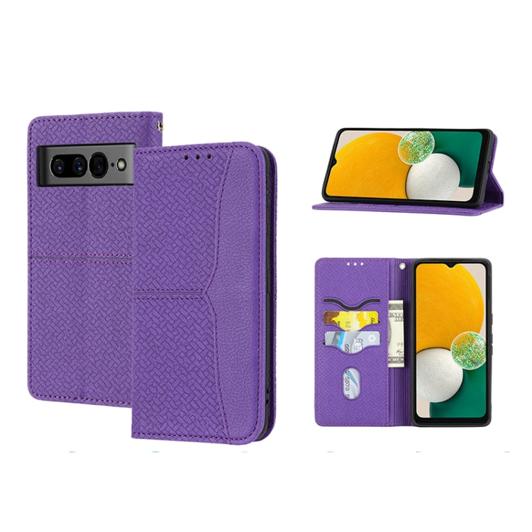 Woven Texture Stitching Magnetic PU Leather Phone Case, For Google Pixel 7, For Nokia G21 / G11, For Google Pixel 7 Pro, For Kyocera Android One S9 / Digno Sanga Edition, For Samsung Galaxy M23 / F23 5G Japanese Version, For OPPO Realme C31 4G Global��...