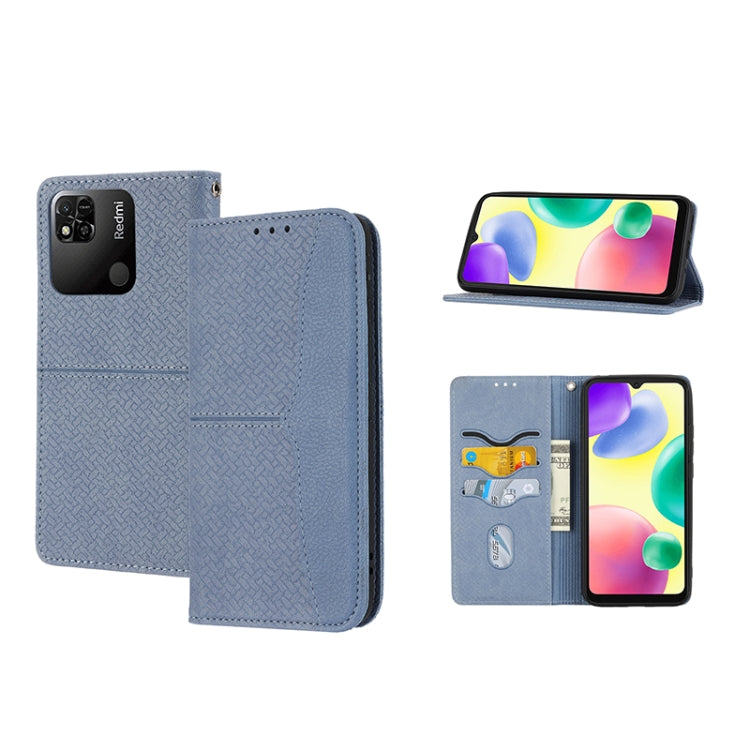 Woven Texture Stitching Magnetic PU Leather Phone Case, For Xiaomi Redmi 10A, For Xiaomi Poco M4 Pro, For Xiaomi Redmi Note 11E, For Xiaomi Redmi 10 5G, For Samsung Galaxy A03s 164.2mm US Version