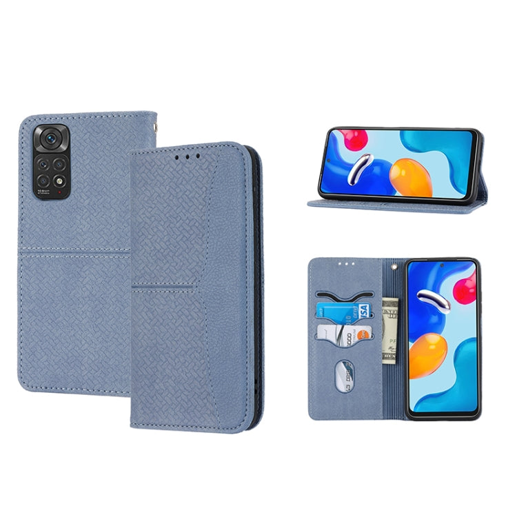 Woven Texture Stitching Magnetic PU Leather Phone Case, For Xiaomi Redmi 10A, For Xiaomi Poco M4 Pro, For Xiaomi Redmi Note 11E, For Xiaomi Redmi 10 5G, For Samsung Galaxy A03s 164.2mm US Version