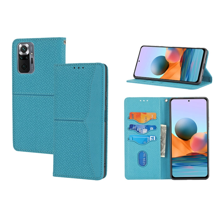 Woven Texture Stitching Magnetic PU Leather Phone Case, For Xiaomi Redmi 10A, For Xiaomi Poco M4 Pro, For Xiaomi Redmi Note 11E, For Xiaomi Redmi 10 5G, For Samsung Galaxy A03s 164.2mm US Version