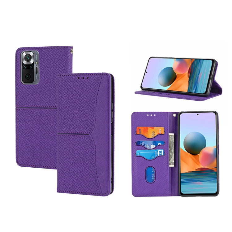 Woven Texture Stitching Magnetic PU Leather Phone Case, For Xiaomi Redmi 10A, For Xiaomi Poco M4 Pro, For Xiaomi Redmi Note 11E, For Xiaomi Redmi 10 5G, For Samsung Galaxy A03s 164.2mm US Version