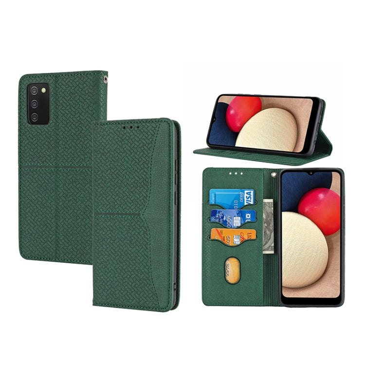 Woven Texture Stitching Magnetic PU Leather Phone Case, For Xiaomi Redmi 10A, For Xiaomi Poco M4 Pro, For Xiaomi Redmi Note 11E, For Xiaomi Redmi 10 5G, For Samsung Galaxy A03s 164.2mm US Version