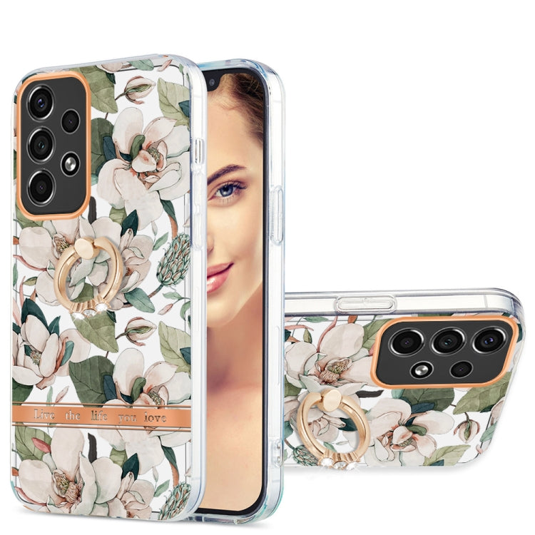 Ring IMD Flowers TPU Phone Case