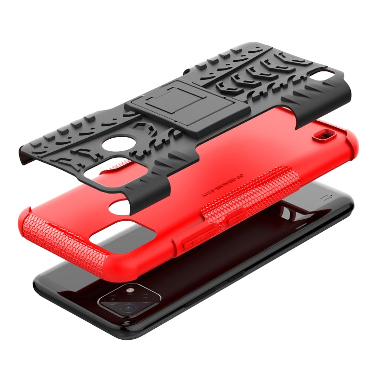 Tire Texture TPU + PC Phone Case with Holder, For OPPO Realme C21Y, For Motorola Moto G22/E32, For OPPO Realme C35, For vivo Y75 / Y55 / T1 5G, For Samsung Galaxy M23 / F23 5G, For Nokia G21 4G