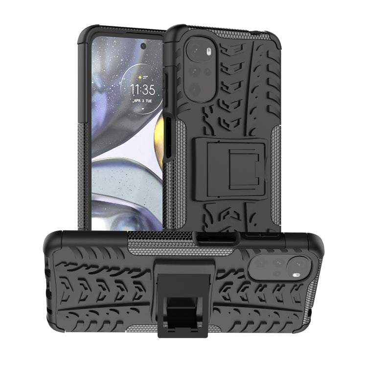 Tire Texture TPU + PC Phone Case with Holder, For OPPO Realme C21Y, For Motorola Moto G22/E32, For OPPO Realme C35, For vivo Y75 / Y55 / T1 5G, For Samsung Galaxy M23 / F23 5G, For Nokia G21 4G