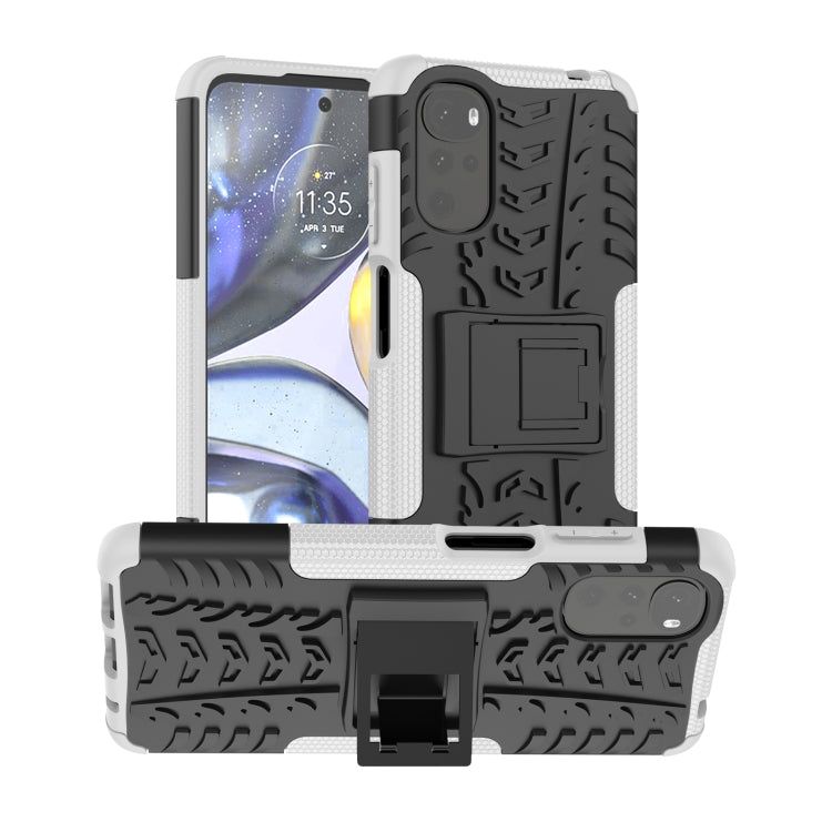 Tire Texture TPU + PC Phone Case with Holder, For OPPO Realme C21Y, For Motorola Moto G22/E32, For OPPO Realme C35, For vivo Y75 / Y55 / T1 5G, For Samsung Galaxy M23 / F23 5G, For Nokia G21 4G