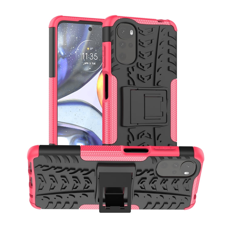 Tire Texture TPU + PC Phone Case with Holder, For OPPO Realme C21Y, For Motorola Moto G22/E32, For OPPO Realme C35, For vivo Y75 / Y55 / T1 5G, For Samsung Galaxy M23 / F23 5G, For Nokia G21 4G