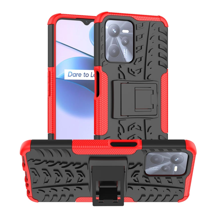 Tire Texture TPU + PC Phone Case with Holder, For OPPO Realme C21Y, For Motorola Moto G22/E32, For OPPO Realme C35, For vivo Y75 / Y55 / T1 5G, For Samsung Galaxy M23 / F23 5G, For Nokia G21 4G