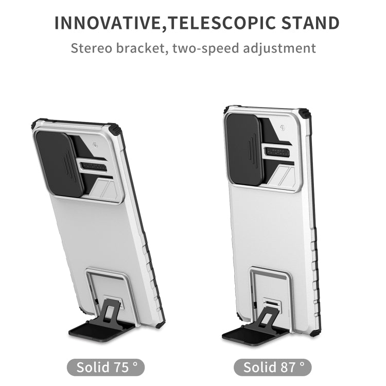 Stereoscopic Holder Sliding Camshield Phone Case, For Samsung Galaxy Note20 Ultra, For Samsung Galaxy S21 FE 5G, For Samsung Galaxy S21 Ultra 5G, For Samsung Galaxy S22 Ultra 5G