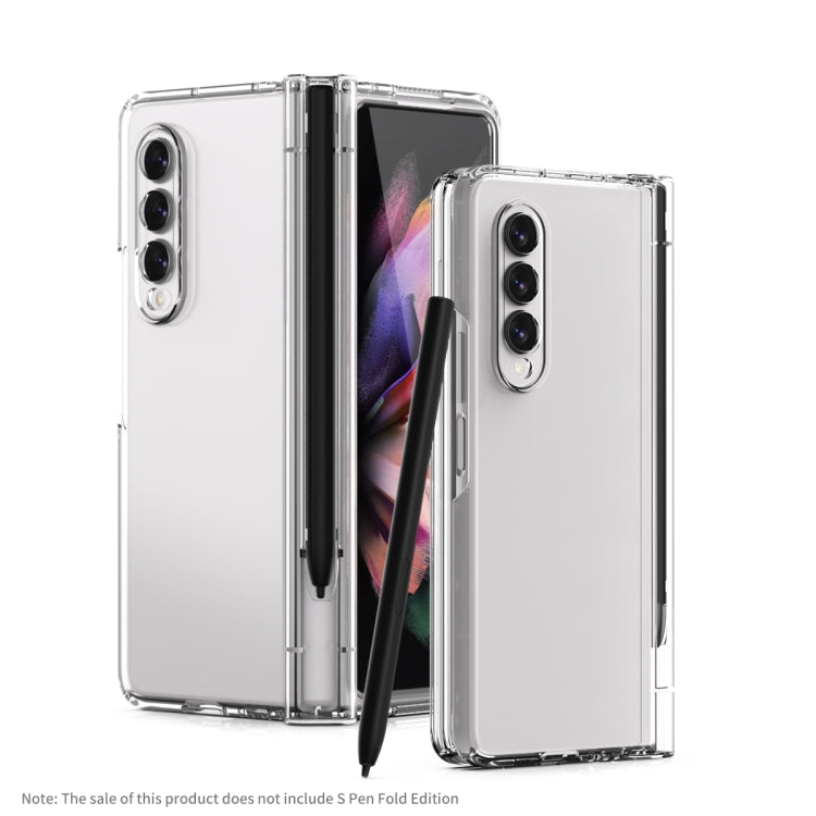 360 Full Body Hinge Flip Phone Case with Pen Slot, For Samsung Galaxy Z Fold3 5G with Pen Slot