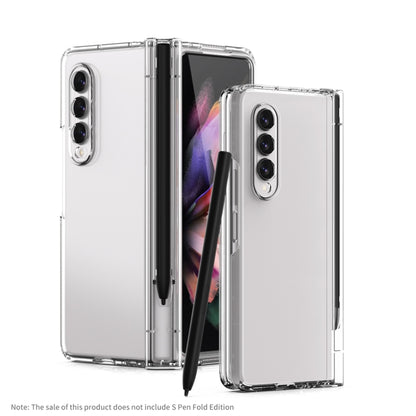 360 Full Body Hinge Flip Phone Case with Pen Slot, For Samsung Galaxy Z Fold3 5G with Pen Slot
