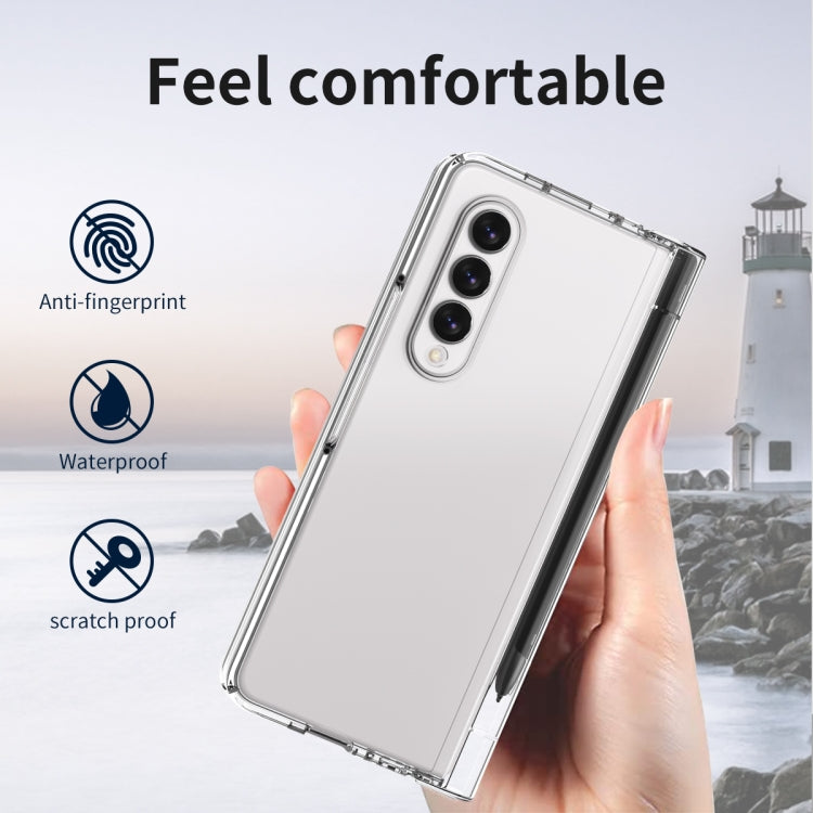 360 Full Body Hinge Flip Phone Case with Pen Slot, For Samsung Galaxy Z Fold3 5G with Pen Slot