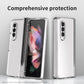 360 Full Body Hinge Flip Phone Case with Pen Slot, For Samsung Galaxy Z Fold3 5G with Pen Slot
