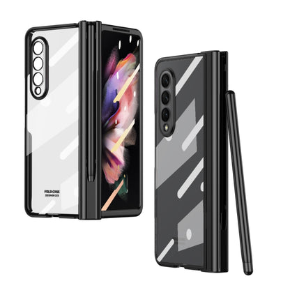360 Full Body Electroplating Hinge Phone Case with Stylus, For Samsung Galaxy Z Fold3 5G with Film