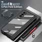 360 Full Body Electroplating Hinge Phone Case with Stylus, For Samsung Galaxy Z Fold3 5G with Film