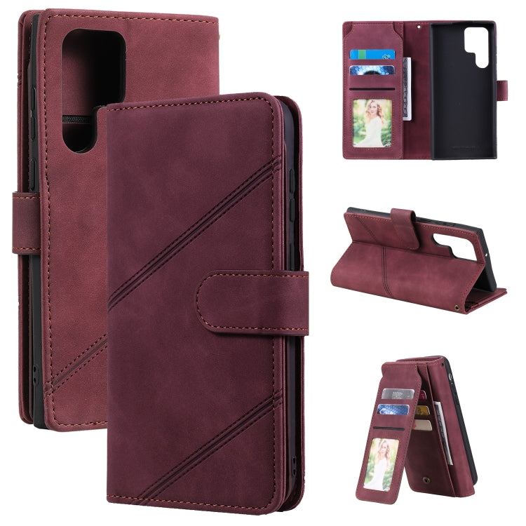 Skin Feel Card Slot Leather Phone Case, For Samsung Galaxy S22 Ultra 5G, For Samsung Galaxy S22 5G, For Samsung Galaxy S22+ 5G