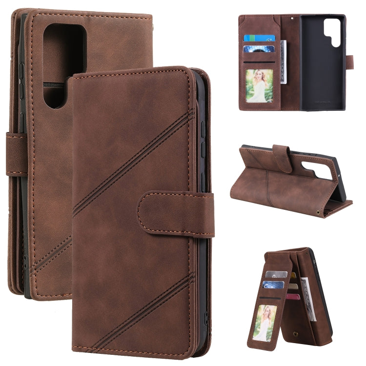 Skin Feel Card Slot Leather Phone Case, For Samsung Galaxy S22 Ultra 5G, For Samsung Galaxy S22 5G, For Samsung Galaxy S22+ 5G