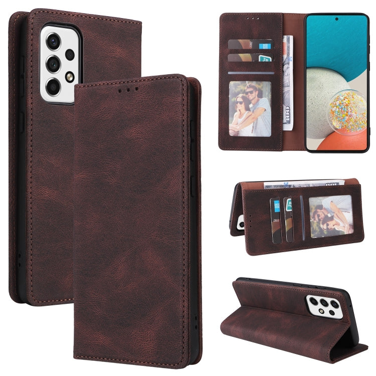 Simple Suction Closure Leather Phone Case, For Samsung Galaxy S22 5G, For Samsung Galaxy S22+ 5G, For Samsung Galaxy S22 Ultra 5G, For Samsung Galaxy A13 5G, For Samsung Galaxy A53 5G, For Samsung Galaxy A33 5G