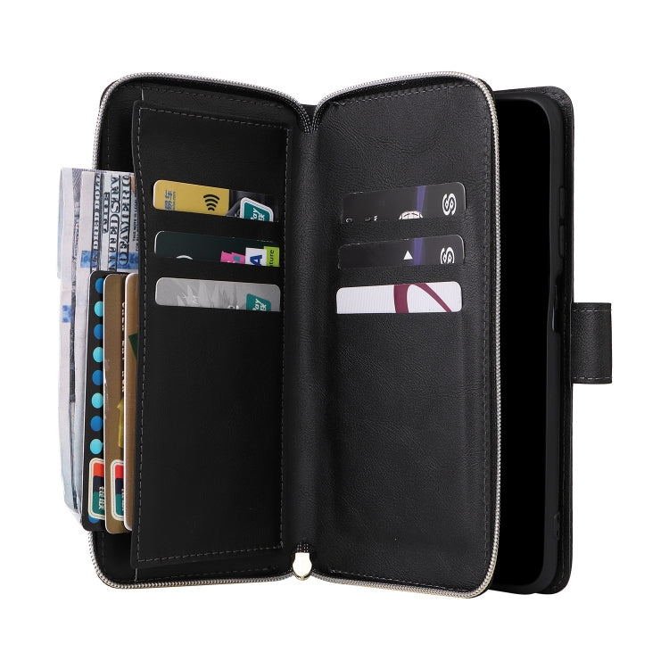 9 Card Slots Zipper Wallet Bag Leather Phone Case, For Samsung Galaxy A03s EU Version, For Samsung Galaxy A13 5G, For Samsung Galaxy A33 5G, For Samsung Galaxy A53 5G, For Samsung Galaxy S22+ 5G, For Samsung Galaxy S22 Ultra 5G, For Samsung Galaxy S22 5G