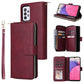 9 Card Slots Zipper Wallet Bag Leather Phone Case, For Samsung Galaxy A03s EU Version, For Samsung Galaxy A13 5G, For Samsung Galaxy A33 5G, For Samsung Galaxy A53 5G, For Samsung Galaxy S22+ 5G, For Samsung Galaxy S22 Ultra 5G, For Samsung Galaxy S22 5G