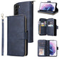 9 Card Slots Zipper Wallet Bag Leather Phone Case, For Samsung Galaxy A03s EU Version, For Samsung Galaxy A13 5G, For Samsung Galaxy A33 5G, For Samsung Galaxy A53 5G, For Samsung Galaxy S22+ 5G, For Samsung Galaxy S22 Ultra 5G, For Samsung Galaxy S22 5G