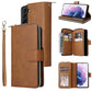 9 Card Slots Zipper Wallet Bag Leather Phone Case, For Samsung Galaxy A03s EU Version, For Samsung Galaxy A13 5G, For Samsung Galaxy A33 5G, For Samsung Galaxy A53 5G, For Samsung Galaxy S22+ 5G, For Samsung Galaxy S22 Ultra 5G, For Samsung Galaxy S22 5G