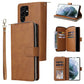9 Card Slots Zipper Wallet Bag Leather Phone Case, For Samsung Galaxy A03s EU Version, For Samsung Galaxy A13 5G, For Samsung Galaxy A33 5G, For Samsung Galaxy A53 5G, For Samsung Galaxy S22+ 5G, For Samsung Galaxy S22 Ultra 5G, For Samsung Galaxy S22 5G