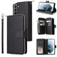 9 Card Slots Zipper Wallet Bag Leather Phone Case, For Samsung Galaxy A03s EU Version, For Samsung Galaxy A13 5G, For Samsung Galaxy A33 5G, For Samsung Galaxy A53 5G, For Samsung Galaxy S22+ 5G, For Samsung Galaxy S22 Ultra 5G, For Samsung Galaxy S22 5G