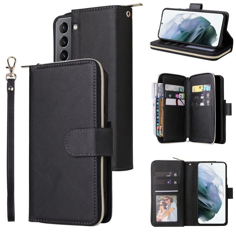 9 Card Slots Zipper Wallet Bag Leather Phone Case, For Samsung Galaxy A03s EU Version, For Samsung Galaxy A13 5G, For Samsung Galaxy A33 5G, For Samsung Galaxy A53 5G, For Samsung Galaxy S22+ 5G, For Samsung Galaxy S22 Ultra 5G, For Samsung Galaxy S22 5G