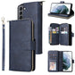 9 Card Slots Zipper Wallet Bag Leather Phone Case, For Samsung Galaxy A03s EU Version, For Samsung Galaxy A13 5G, For Samsung Galaxy A33 5G, For Samsung Galaxy A53 5G, For Samsung Galaxy S22+ 5G, For Samsung Galaxy S22 Ultra 5G, For Samsung Galaxy S22 5G
