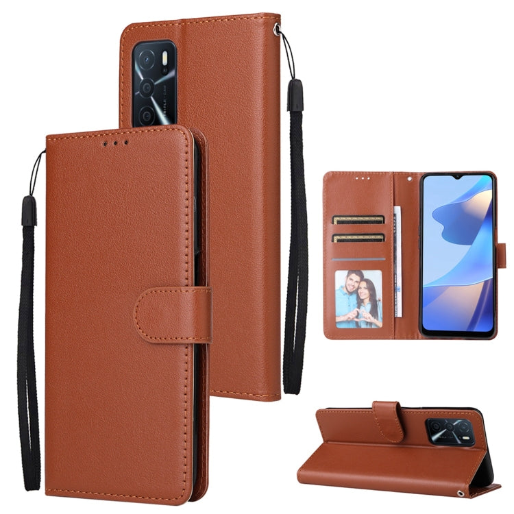 3 Card Slots Multifunctional Leather Phone Case, For OPPO A16, For Samsung Galaxy S22 5G, For Samsung Galaxy S22 Ultra 5G, For Samsung Galaxy S22+ 5G