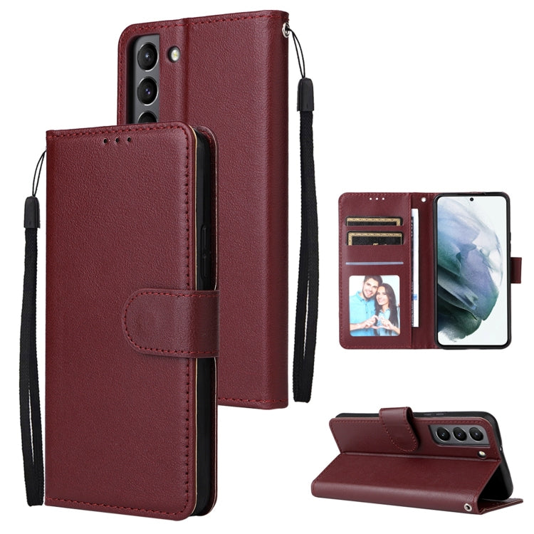3 Card Slots Multifunctional Leather Phone Case, For OPPO A16, For Samsung Galaxy S22 5G, For Samsung Galaxy S22 Ultra 5G, For Samsung Galaxy S22+ 5G