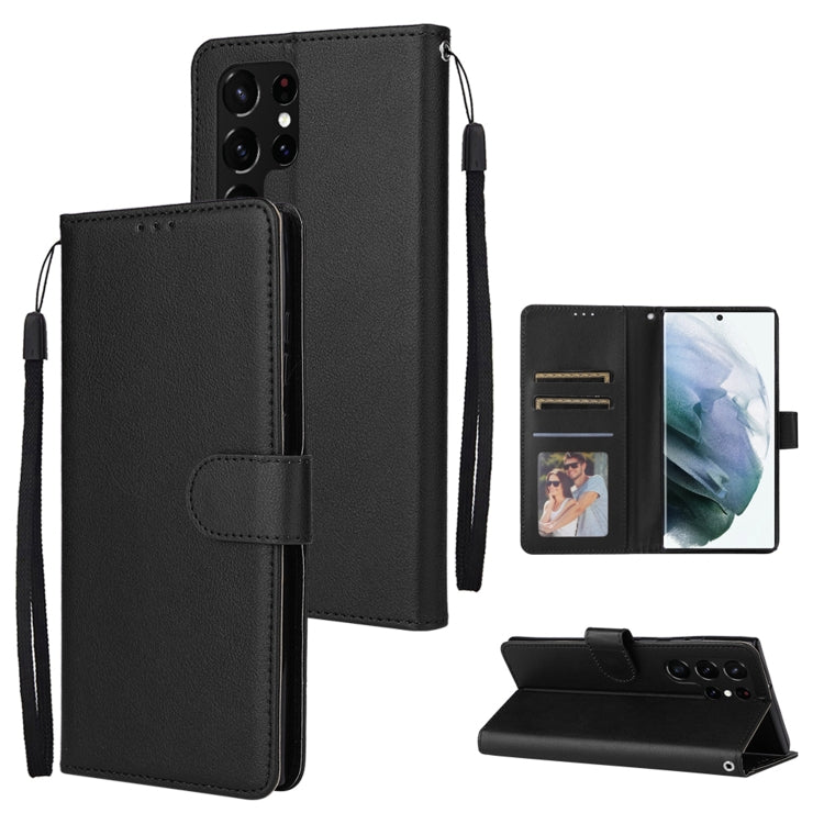 3 Card Slots Multifunctional Leather Phone Case, For OPPO A16, For Samsung Galaxy S22 5G, For Samsung Galaxy S22 Ultra 5G, For Samsung Galaxy S22+ 5G