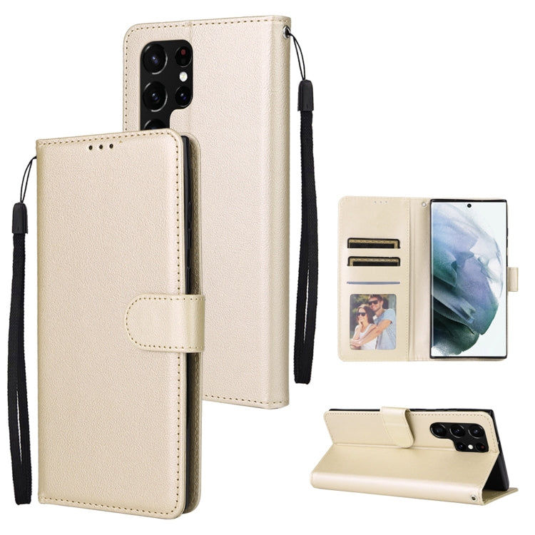 3 Card Slots Multifunctional Leather Phone Case, For OPPO A16, For Samsung Galaxy S22 5G, For Samsung Galaxy S22 Ultra 5G, For Samsung Galaxy S22+ 5G