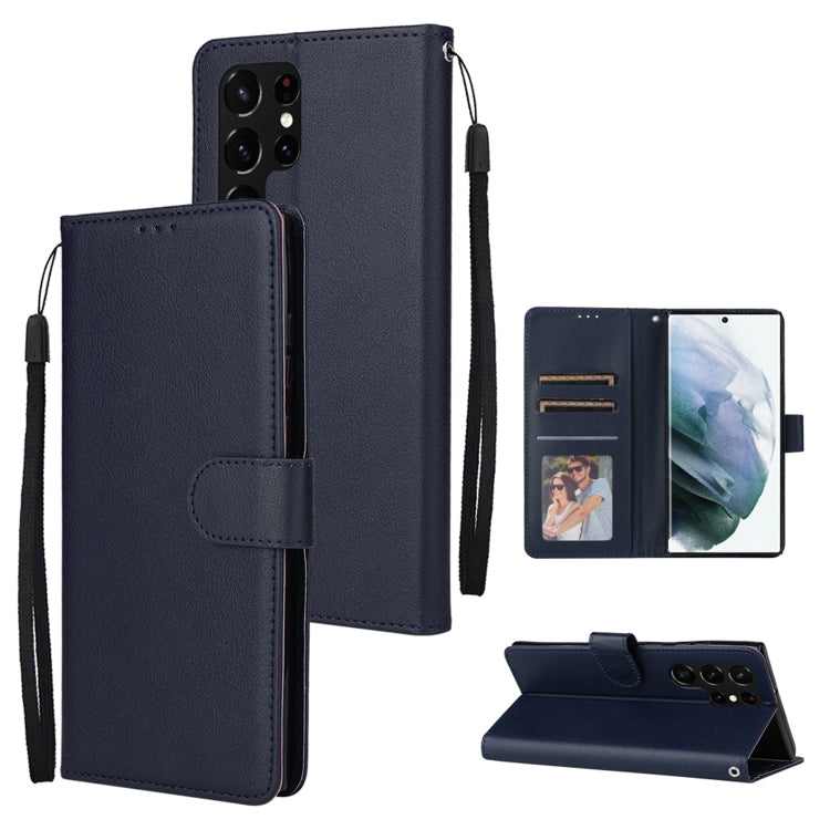 3 Card Slots Multifunctional Leather Phone Case, For OPPO A16, For Samsung Galaxy S22 5G, For Samsung Galaxy S22 Ultra 5G, For Samsung Galaxy S22+ 5G