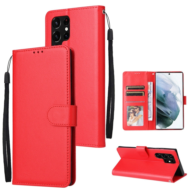 3 Card Slots Multifunctional Leather Phone Case, For OPPO A16, For Samsung Galaxy S22 5G, For Samsung Galaxy S22 Ultra 5G, For Samsung Galaxy S22+ 5G