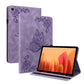 Butterfly Flower Embossed Leather Tablet Case