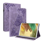 Butterfly Flower Embossed Leather Tablet Case