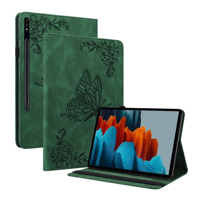 Butterfly Flower Embossed Leather Tablet Case