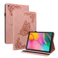 Butterfly Flower Embossed Leather Tablet Case